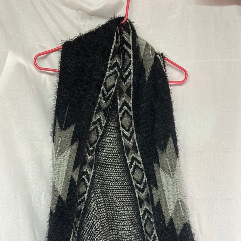 Black and Gray Geometric cape